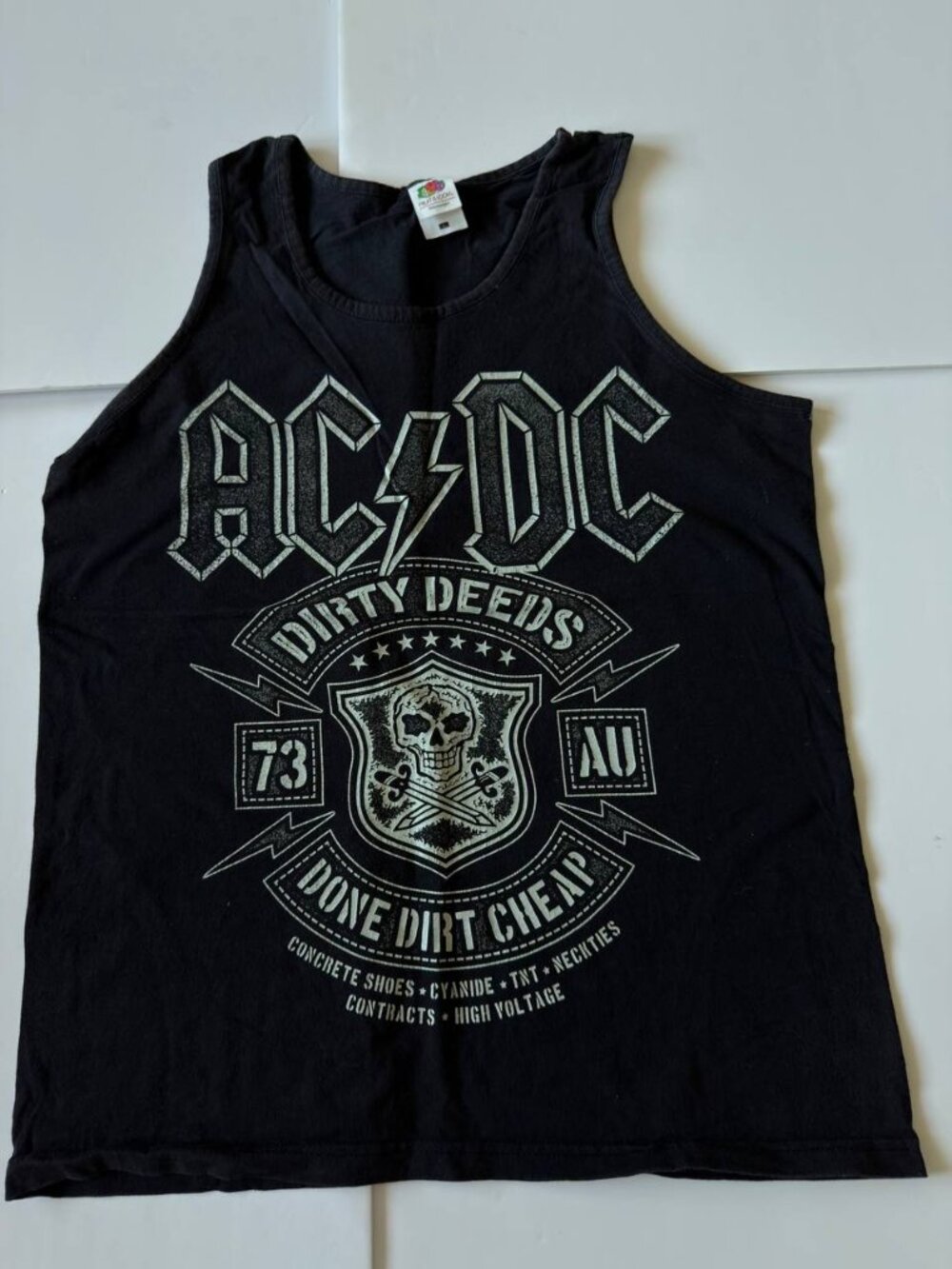 Men’s AC/DC “Dirty Deeds Done Dirt Cheap” Tank Top – Size L